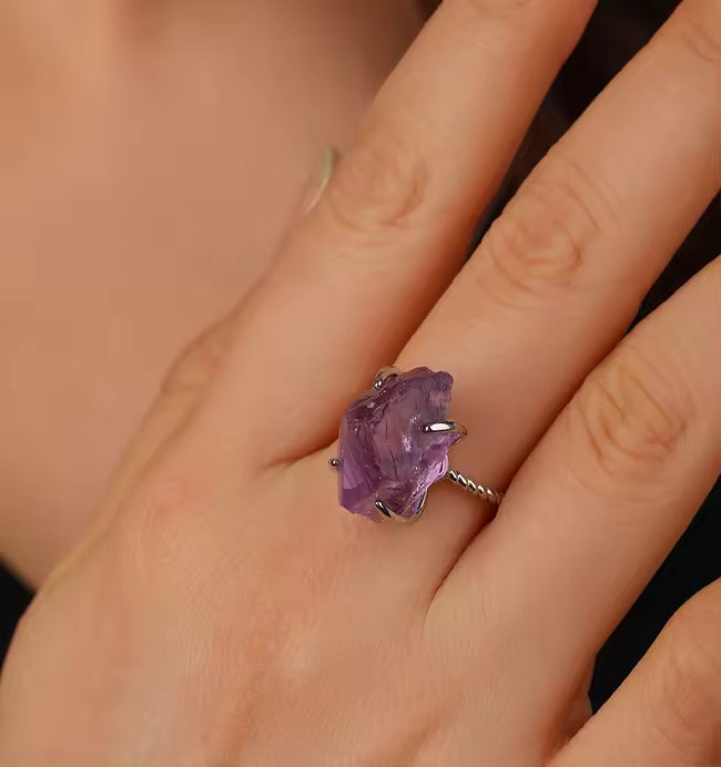 Elegant Crystal Ring with Gold Plating
