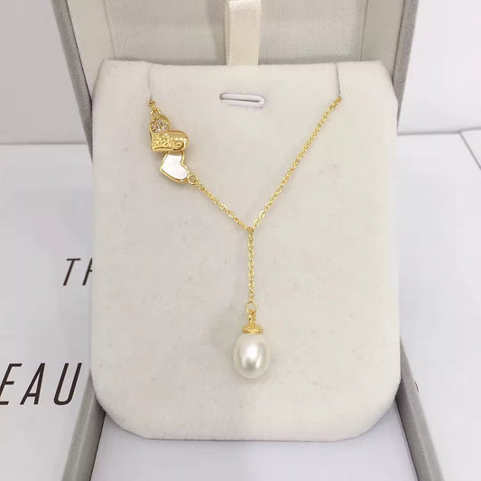 Mother-of-Pearl Drop Necklace