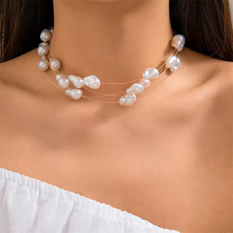 Lustrous White Pearl Necklace